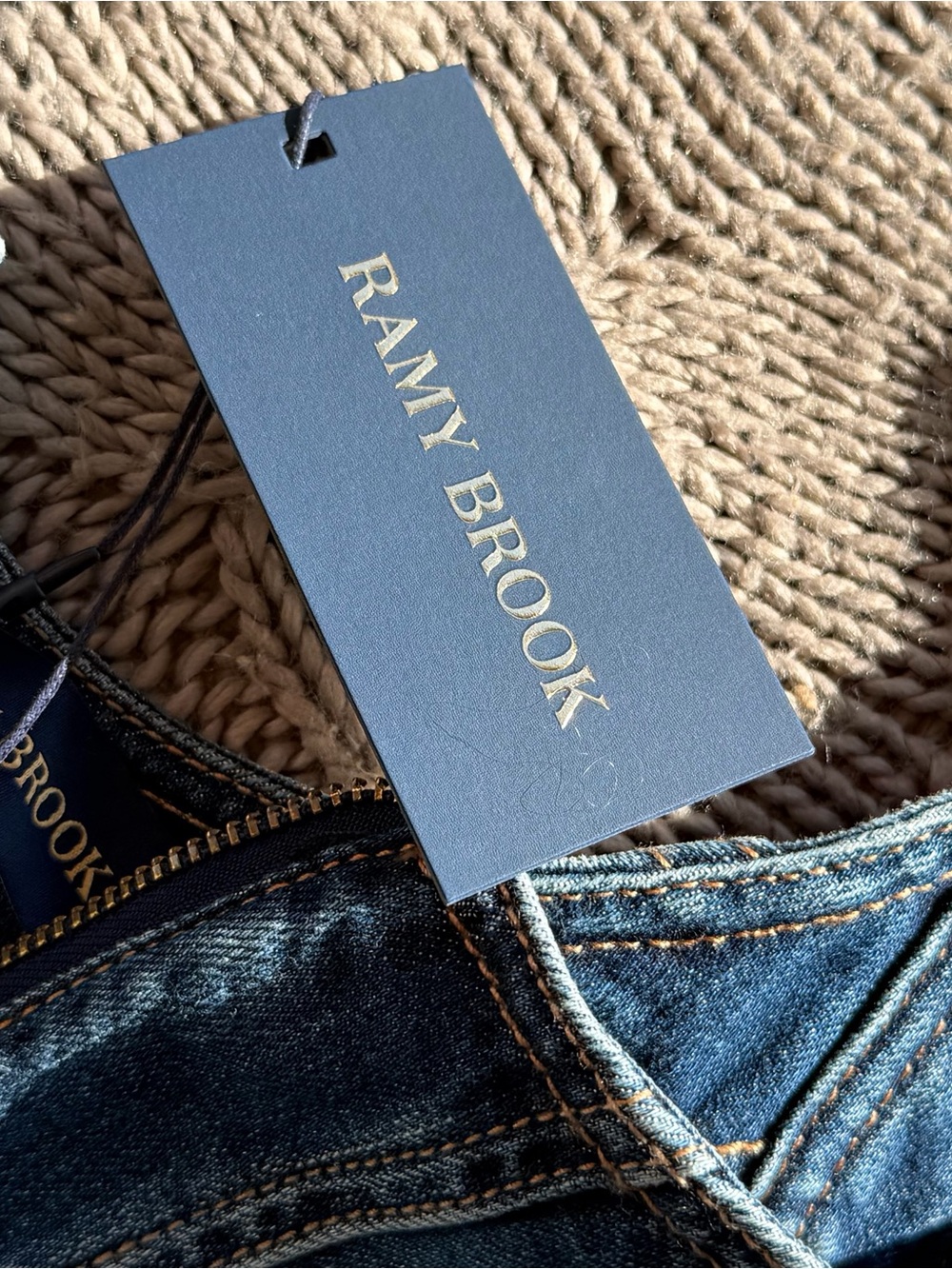 Brand new Ramy Brook Blue Denim Mini Dress with Patch Pockets - Picture 10 of 10